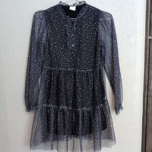 Zara Kids' Navy Blue Dress
